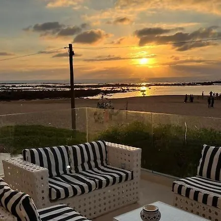Beachfront Escape - Panoramic View And Spacious Terrace Skhirat Exterior photo